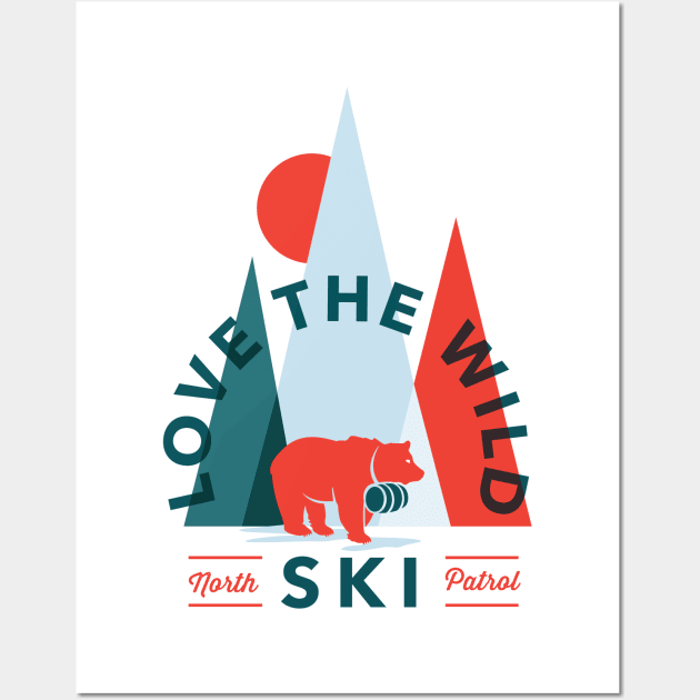 Love The Wild, North Ski Patrol: Colorful Geometric Nature Design Wall Art by The Whiskey Ginger